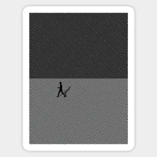 Walking away Sticker